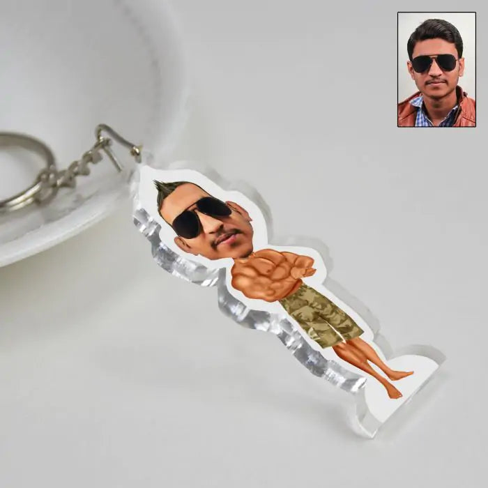 Personalised Bodybuilder Key Chain