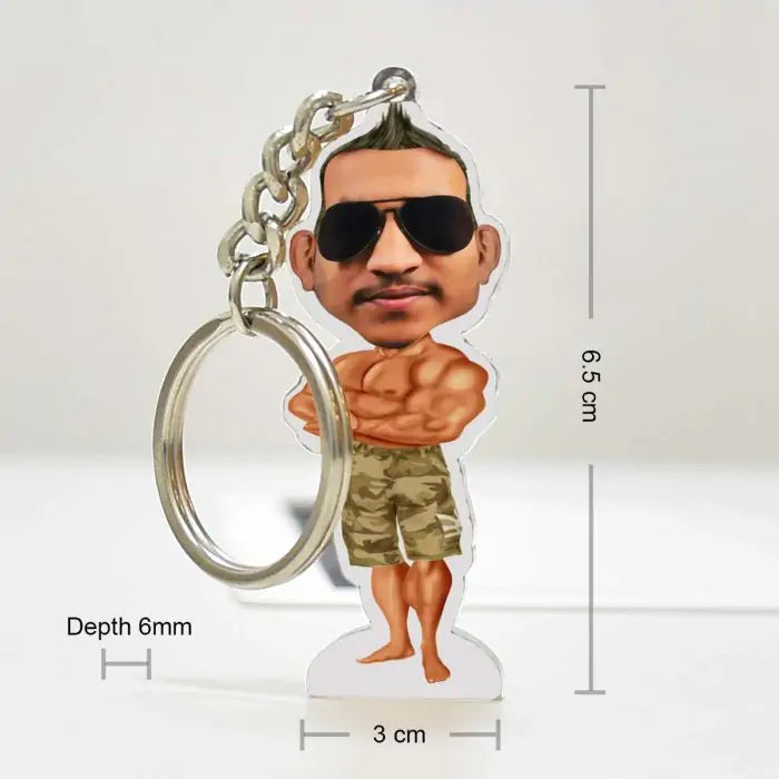 Personalised Bodybuilder Key Chain-3