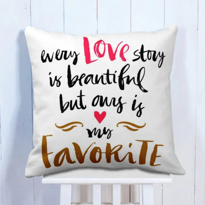 Every Love Story Cushion Gift For Valentine's Day 1