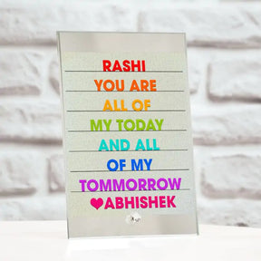 Personalised All Of My Today Glass Frame