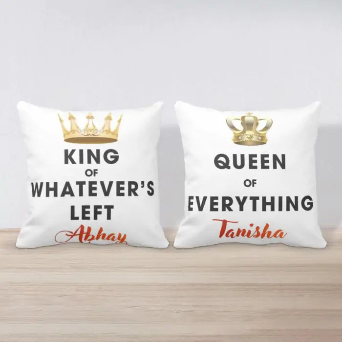 Personalised Queen Of Everything Cushion - Set of 2