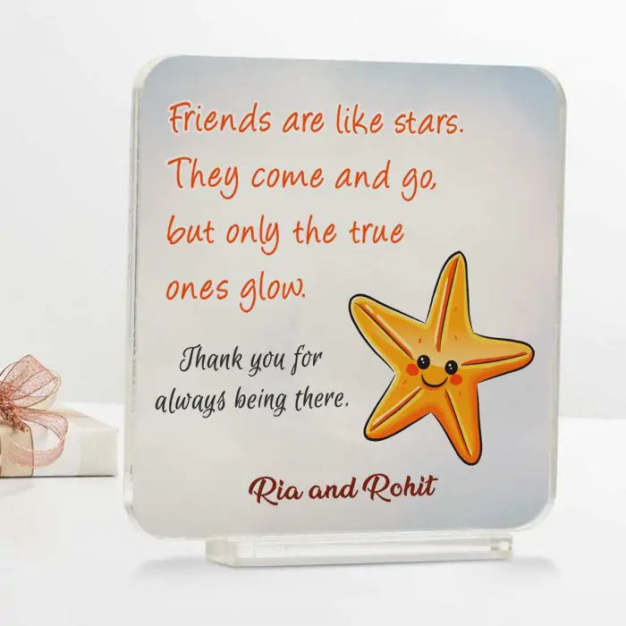 Personalised Friends Are Like Star Acrylic Plaque-1