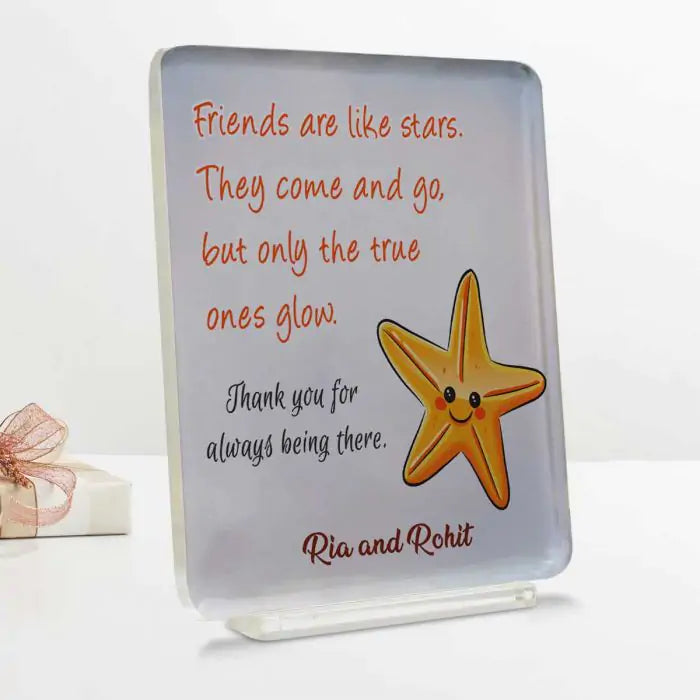 Personalised Friends Are Like Star Acrylic Plaque-2