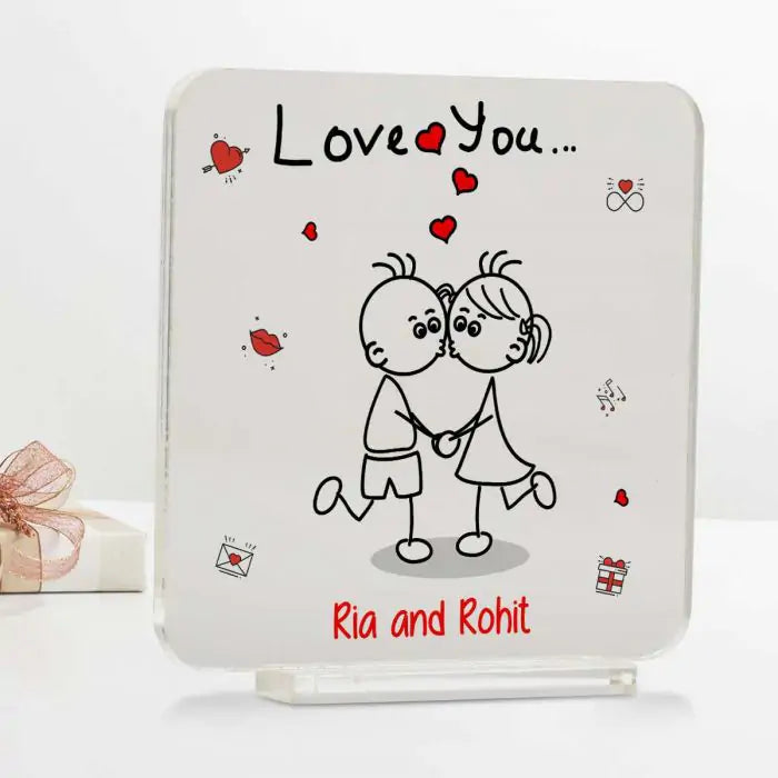 Personalised Love You Acrylic Plaque-1