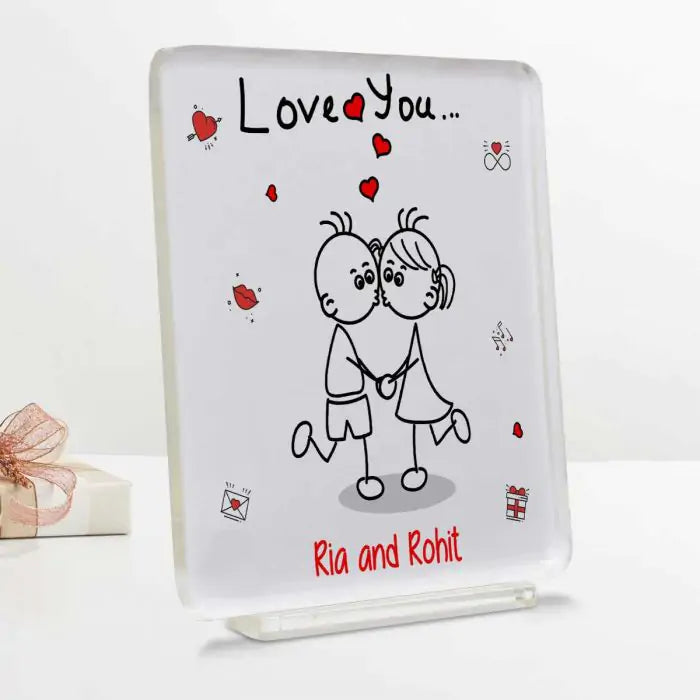 Personalised Love You Acrylic Plaque