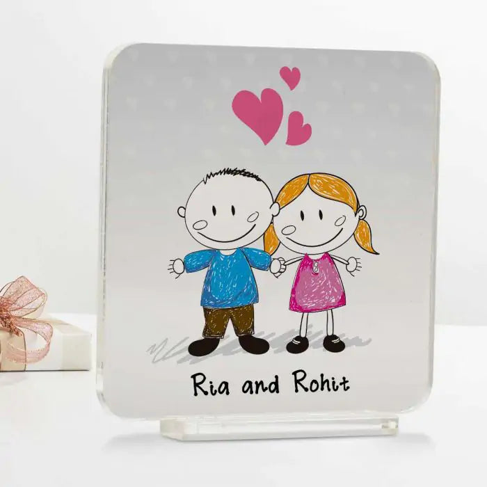 Personalised Love Match Acrylic Plaque-1