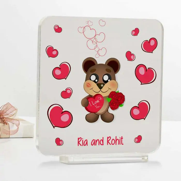 Personalised Cute Love Acrylic Plaque-1