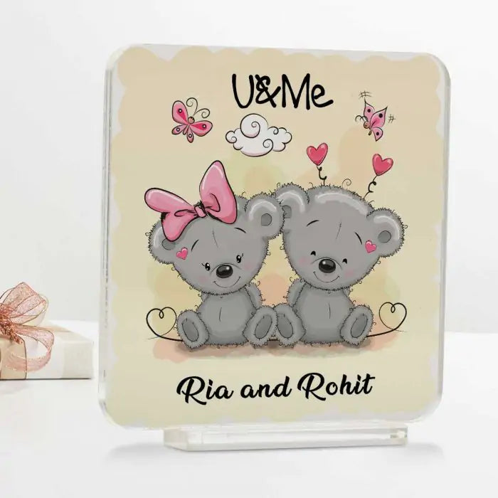 Personalised You & Me Forever In Love Acrylic Plaque-1