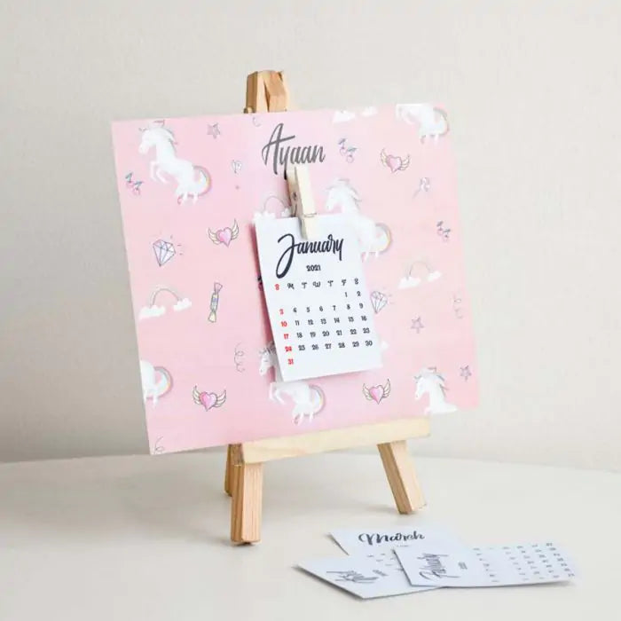 Personalized Unicorn Calendar Gift For Couple, Friend-3