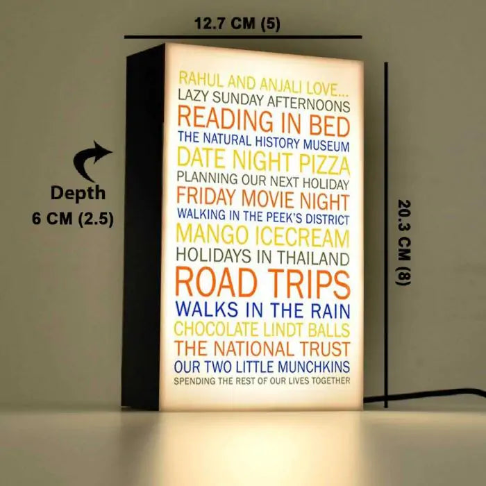 We Love Much Personalised Lamp-3