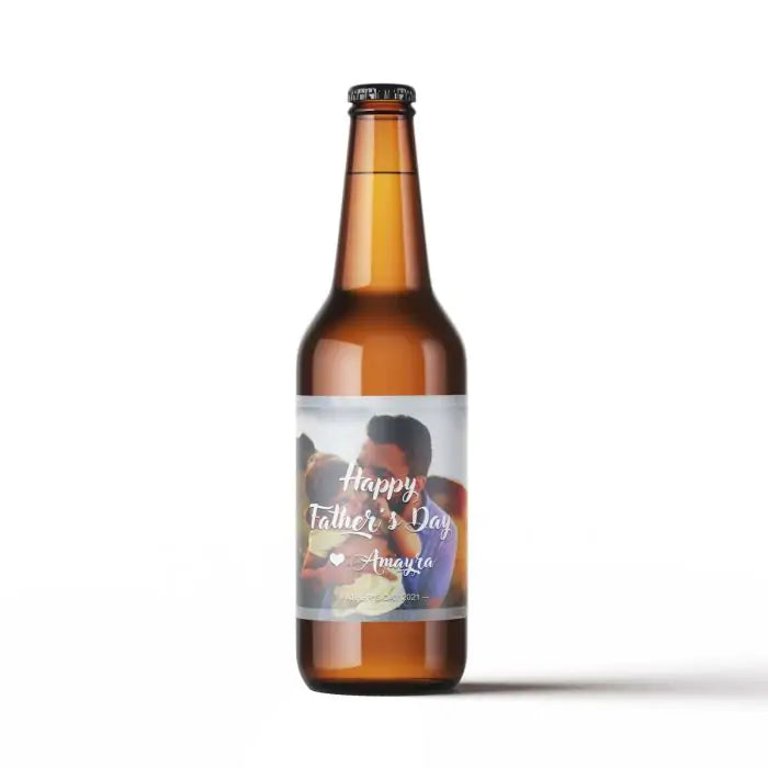 Set of 6 Personalised Father's Day Beer Label