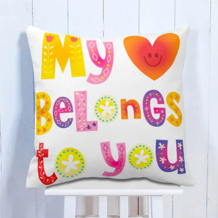 My Heart Belongs To You Cushion For Couple 1