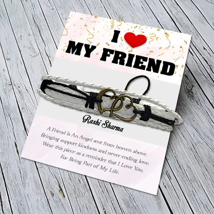 Vintage Nautical I Love My Friend Bracelet-1