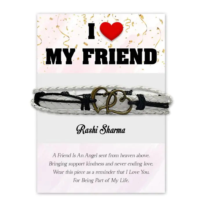 Vintage Nautical I Love My Friend Bracelet-2