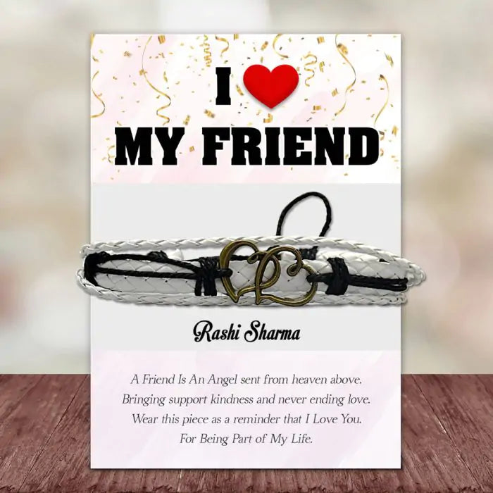 Vintage Nautical I Love My Friend Bracelet-3