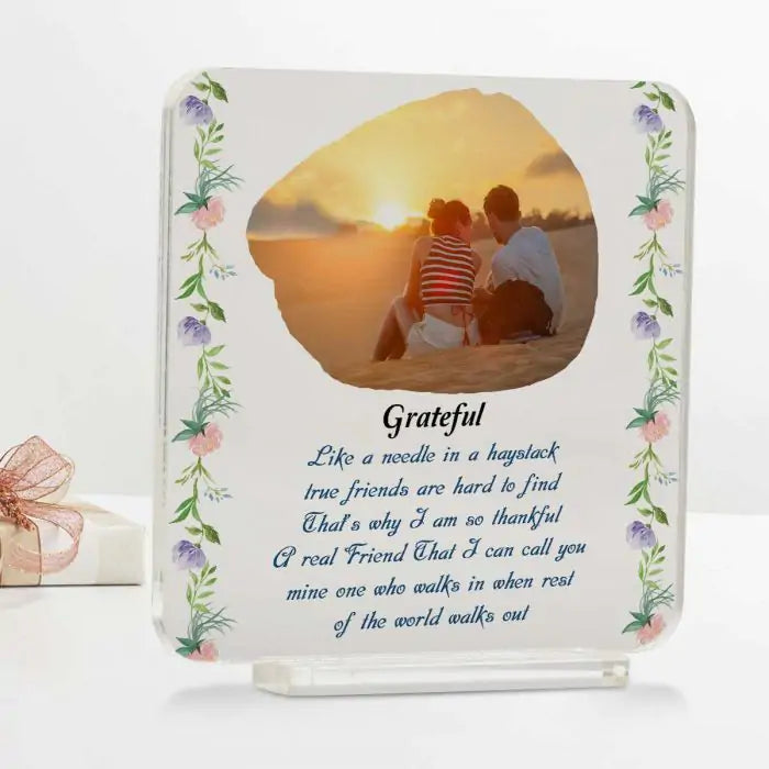 Grateful Personalised Friendship Keepsake