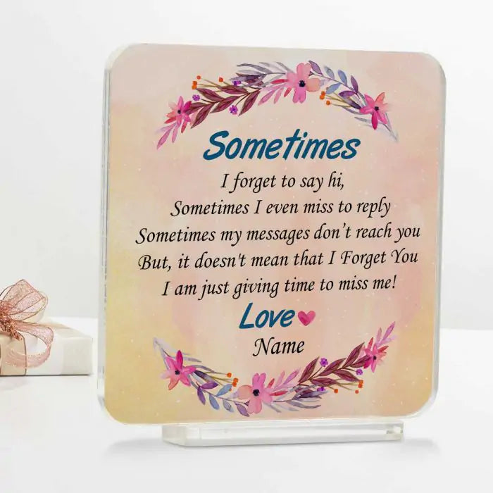 Sometimes Personalised Friendship Keepsake