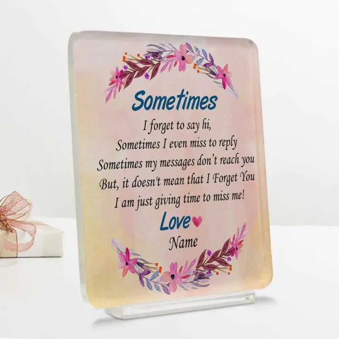 Sometimes Personalised Friendship Keepsake