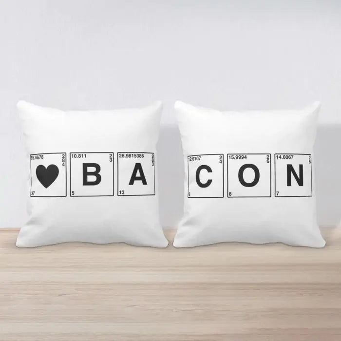 I Heart Bacon Cushion - Set of 2