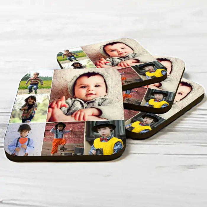 Personalised 5 Photo Coaster