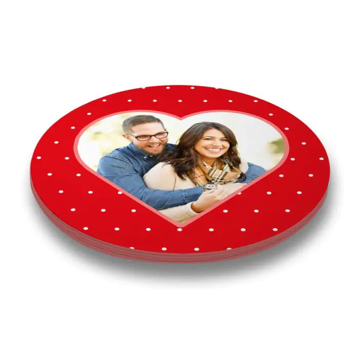 Personalised Love In Heart Coaster