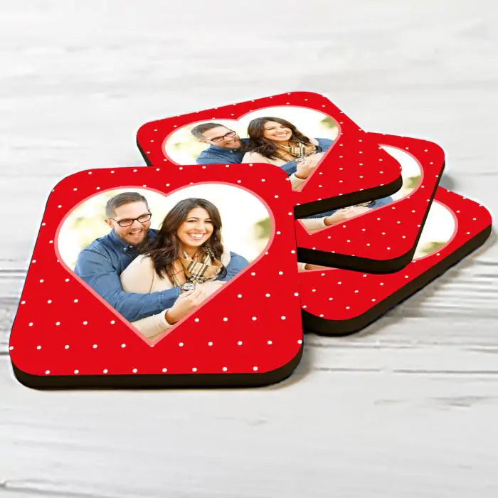 Personalised Love In Heart Coaster