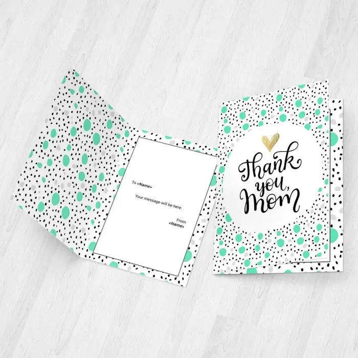 Customized Thank You Mom Greeting Card Gift For Mother's Day 1