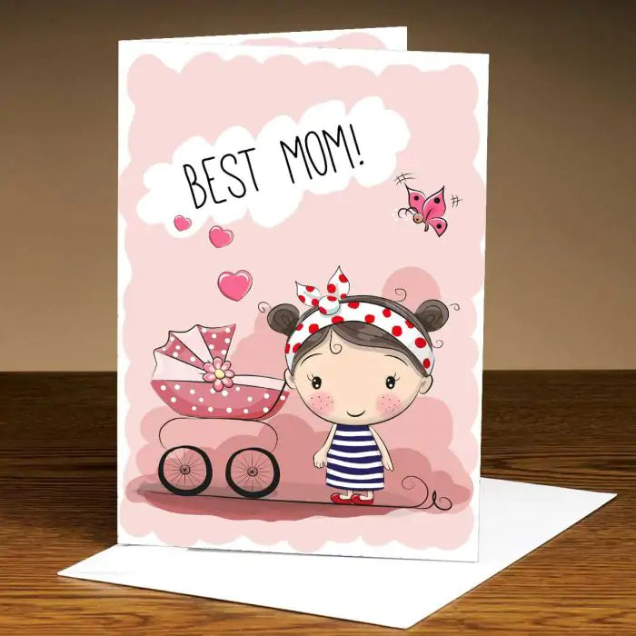 Personalised Best Mom With Message Greeting Card Gift For Mother 1