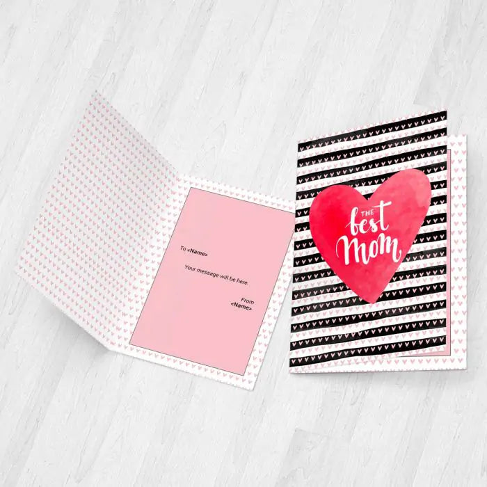 Personalized The Best Mom Greeting Card For Mother's Day 2