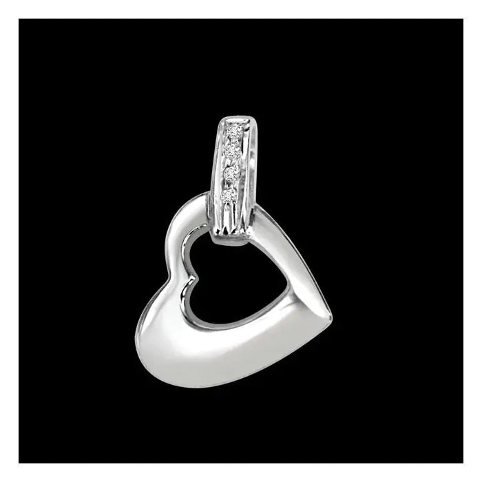 Surat Diamonds Heaven of Love Real Diamond & Sterling Silver Pendant with 18 IN Chain-2