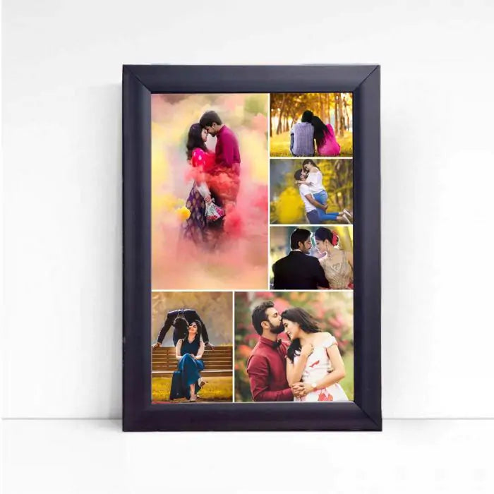 Personalised 6 Photo Collage Poster Frame-1
