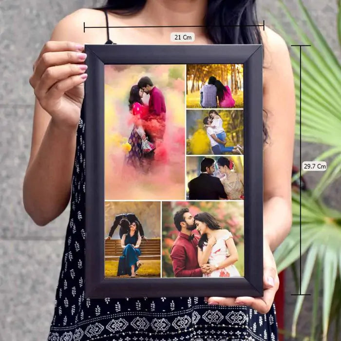 Personalised 6 Photo Collage Poster Frame-2
