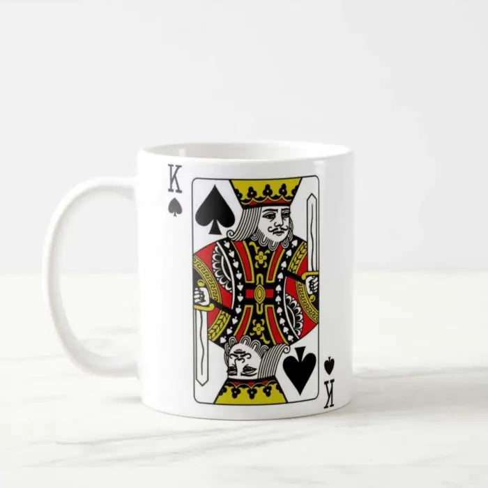 King & Queen Playing Card Couple Mug