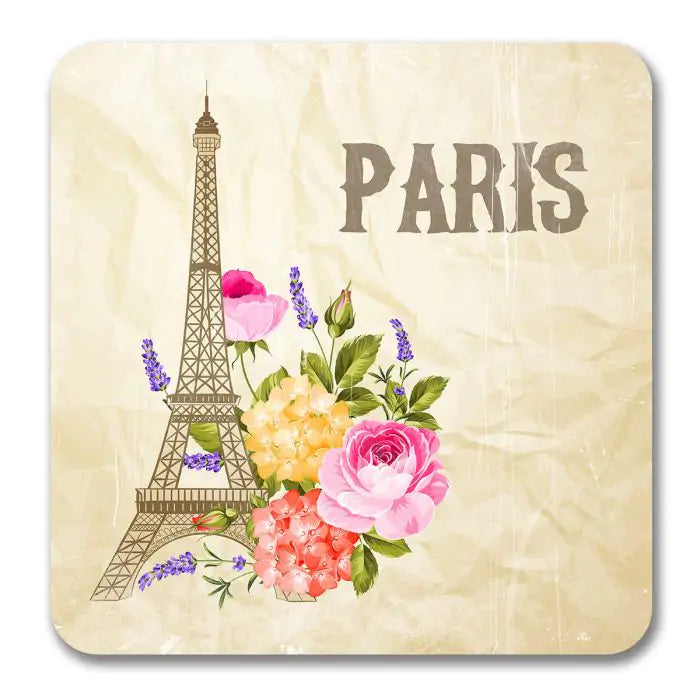 Eiffel Tower Floral Fridge Magnet