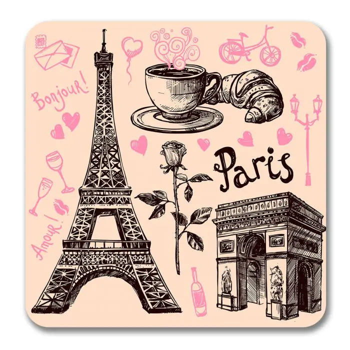 Bonjour Paris Fridge Magnet-1