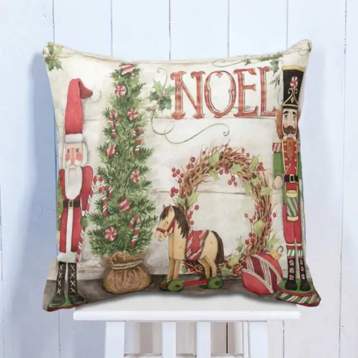 Vintage Noel Retro Toy Christmas Cushion