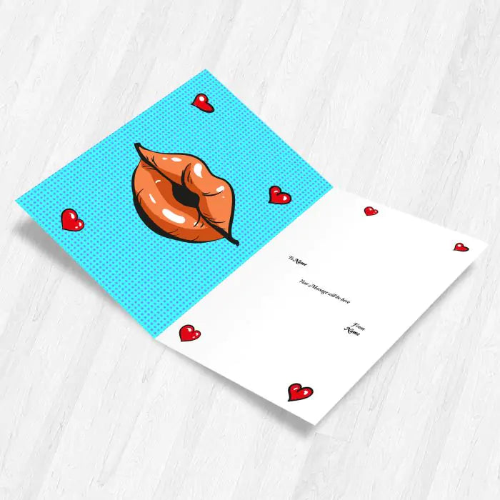 Personalised Kiss Love Card-2