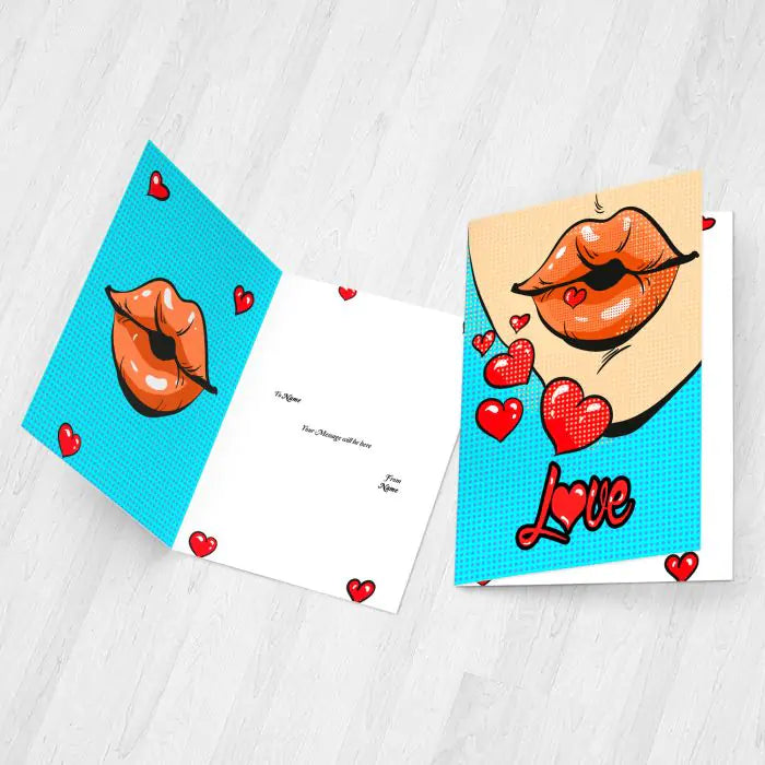 Personalised Kiss Love Card-3