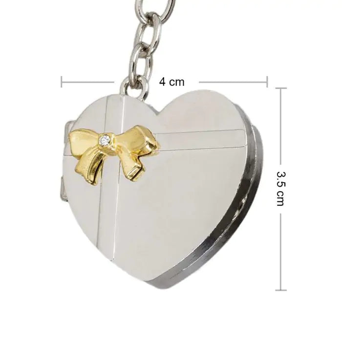 Personalised Heart Photo Frame Keychain-3