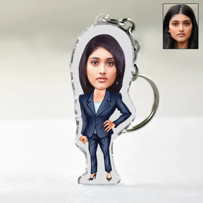 Personalised Business Woman in Suit Caricature-1