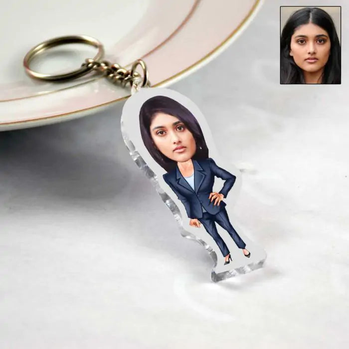 Personalised Business Woman in Suit Caricature-2