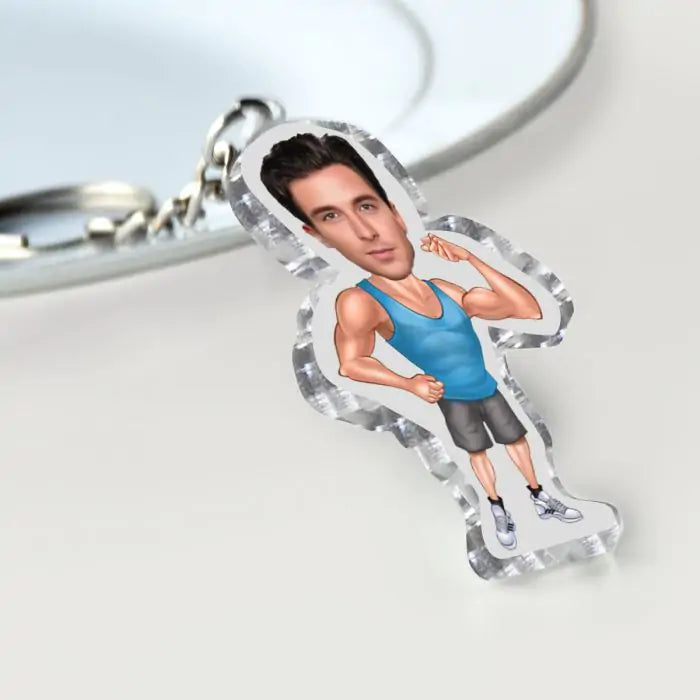 Personalised Gym Dude Caricature
