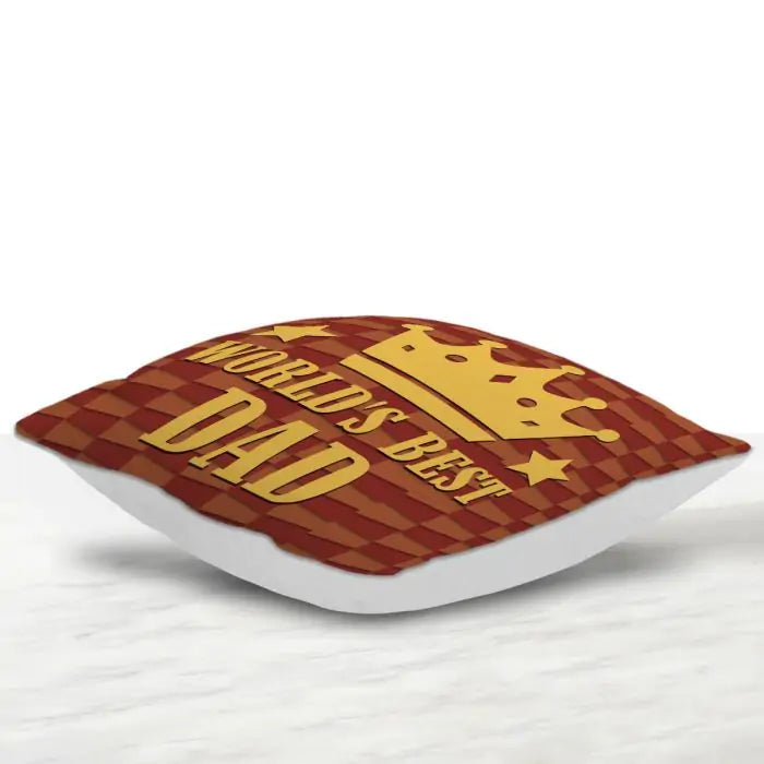 World's Best Dad Crown Cushion Gift Father's Day 2