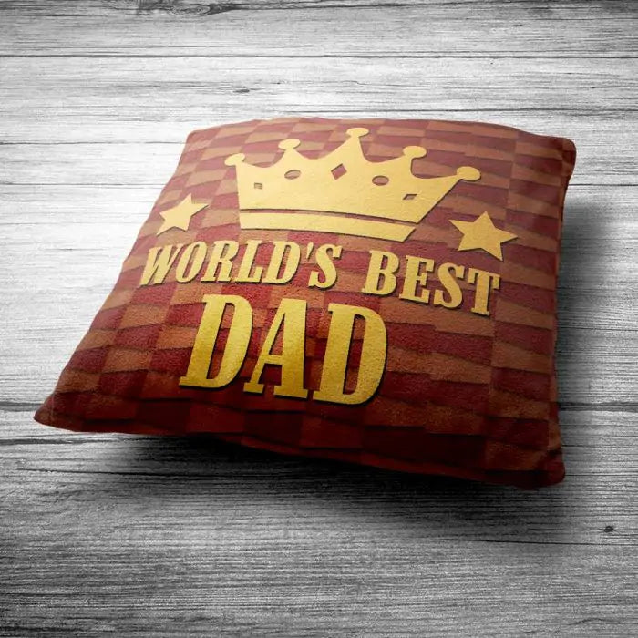 World's Best Dad Crown Cushion Gift Father's Day 6