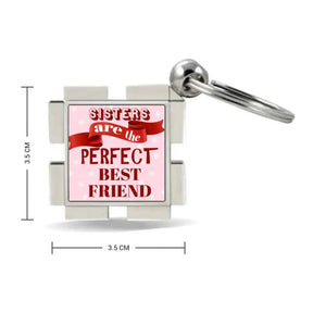 Sisters are the Perfect Best Friend Metal Keychain