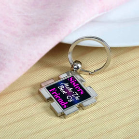 Sisters make the Best of Friends Metal Keychain