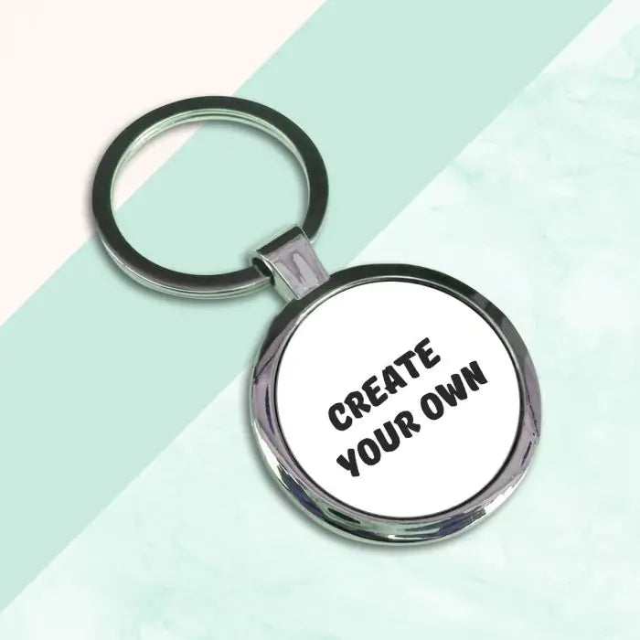 Create Your Own Round Metal Keychain-2
