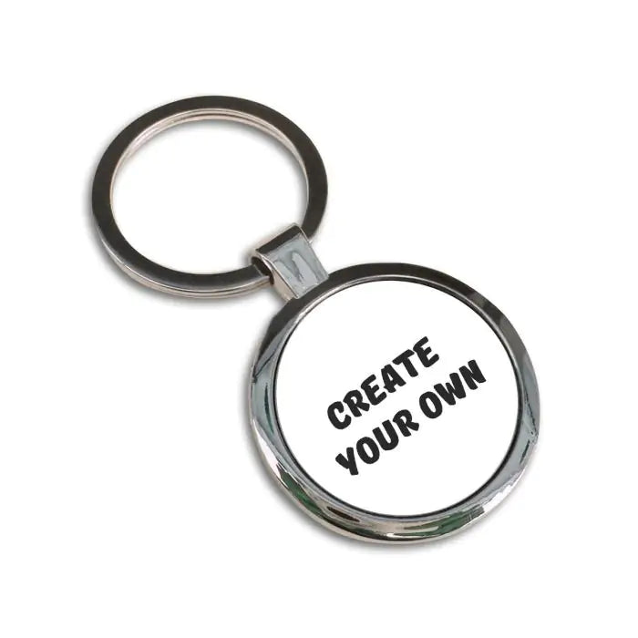 Create Your Own Round Metal Keychain-3