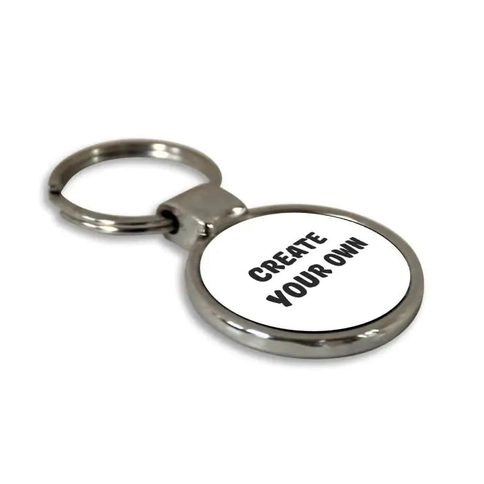 Create Your Own Round Metal Keychain-4