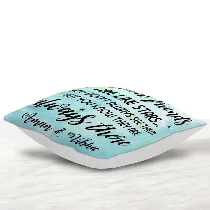 Personalised Good Friends are like Stars Cushion